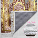 Mihrab of Badsahi Mosque Soft Padded Prayer Rug | Cotton Layer Janamaz | Anti Slip Backing Bamboo Cotton Prayer Mat | Islamic Gifts