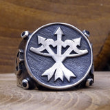 Three Arrow And Bow Engraved Silver Ring for Men | Dirilis Ertugrul Ring | Personalized Ring | Silver Signet Ring | Resurrection Ertugrul