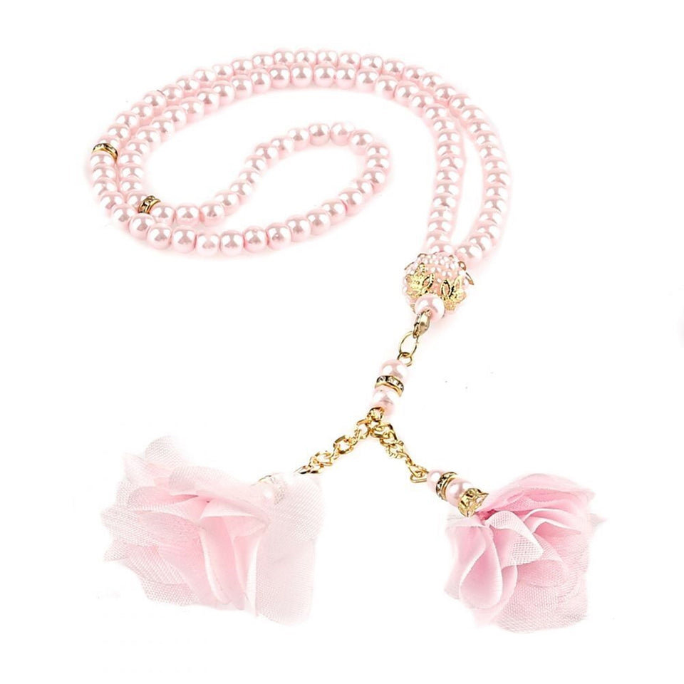 Pink Velvet Islamic Gift Box, Special Gift for Mother, Velvet Quran, 33 Bead Tasbih Set  Unique Gift AOK4