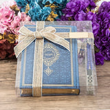 Blue Gift Set | Ramadan | Prayer mat | Navy Blue Box and Prayer Beads Set | Hajj Favors | PERSONALİZED GİFT| Islamic gift