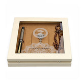 Personalized Family Gift Set | Pencil | 33 Bead Tasbih Set | Drop Necklace With Cubic | Personalized Gift