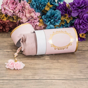 Personalized Pink Cylinder Islamic Gift Box | Special Gift | | 33 Bead Tasbih Set | Personalized Gift | Unique Gift M412