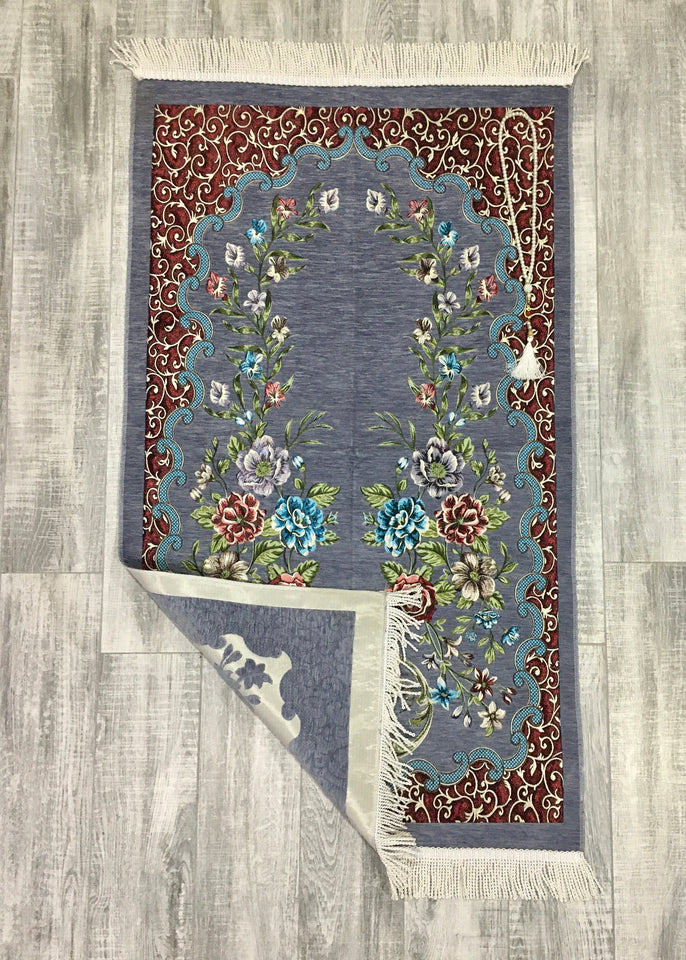 Indigo Garden Of Hagia Sophia Prayer Mat, Prayer Mat with Tasbeeh, Prayer Rug, Muslim Janamaz, Sajjada, Turkish Rug, Islamic Gift YSLM66