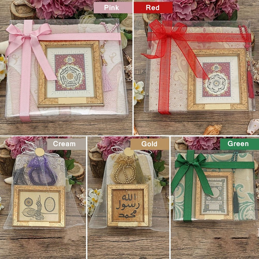 Gift Box Set | Islamic Gift | Tasbeeh | Prayer Mat | Table | Acetate Box |  Personalized Gift | Unique Gift | M701