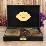 Special Design Black Wooden Gift Box | Brown Quran | 33 Bead Kuka Tasbeeh | Brown Wallet  | Special Design Box | Personalized Gift | KDKV