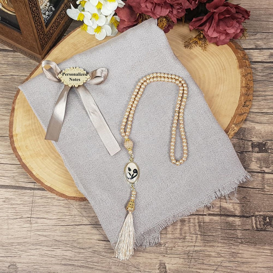 Special Mink Luxury Shawl | 99 Beads Pearl Tasbeeh | Holy Book | Quran Gifts | Gift For Her | Birthday Gift | Personalized Gift |MLVZ