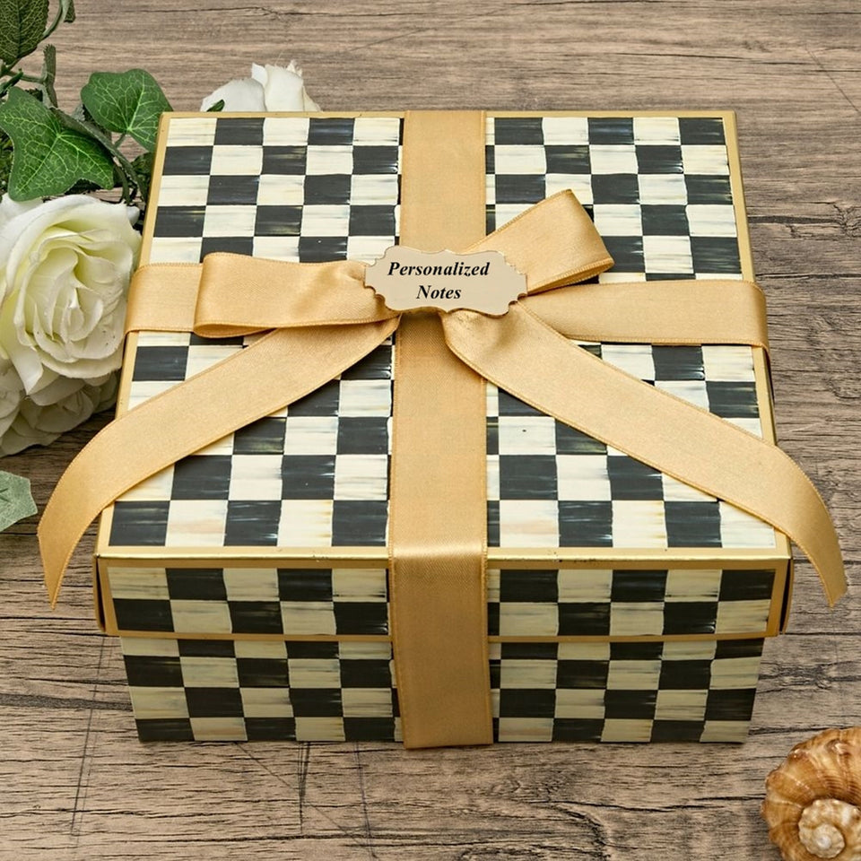 Special Design Square Gift Box | Velvet Quran | 99 Bead Pearl Tasbeeh | Luxury Shawl | Prayer Mat | Personalized Gift | M421
