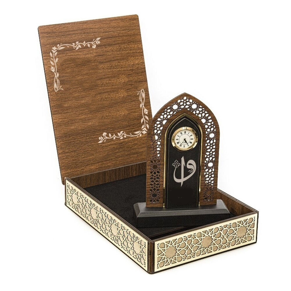 Personalized Wooden Gift Box | Wooden Clock | 25x18 cm | Clocks For Table | Clocks For Desk | Unique Gift | Personalized Gift | AOL0