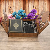 Thermo Leather Quran Wooden Gift Box | Prayer Mat | 33 Beads Tasbeeh | Taqiyah | Personalized Gift | AOJ7
