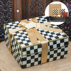 Leather Covered Quran | Square Gift Box | Prayer Mat | 33 Beads Tasbeeh | Craft Bag | Taqiyah | Personalized Gift | AOJ1