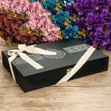 Special Design Black Wooden Gift Box | Gray-Black Quran | Prayer Mat | Tasbeeh | Taqiyah | Special Design Box | Personalized Gift | KDKW