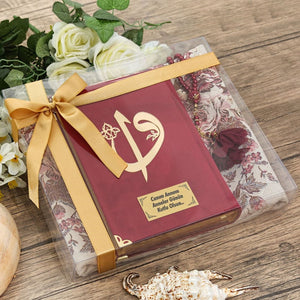 Red Quran Gift Set, Quran Favors, Islamic Wedding Gift, Prayer Mat Set, Hajj Mabrour, Hajj Favors, Mevlut Favors, Ameen Gift