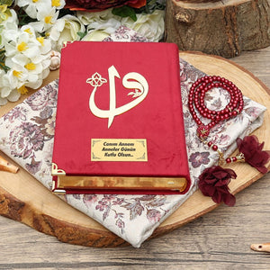 Red Quran Gift Set, Quran Favors, Islamic Wedding Gift, Prayer Mat Set, Hajj Mabrour, Hajj Favors, Mevlut Favors, Ameen Gift