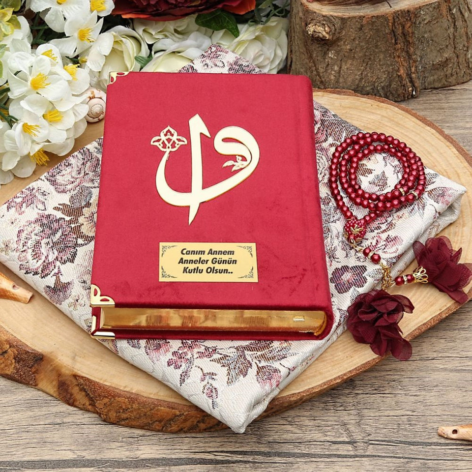Red Quran Gift Set, Quran Favors, Islamic Wedding Gift, Prayer Mat Set, Hajj Mabrour, Hajj Favors, Mevlut Favors, Ameen Gift