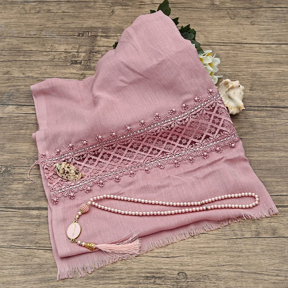 Pink Special Islamic Gift Box | Cotton Shawl | Islamic Wedding Gift | Prayer Mat Set | Mevlut Favors | Ameen Gift | M671