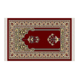 Red Carpet Soft Padded Prayer Rug | Cotton Layer Janamaz | Anti Slip Backing Bamboo Cotton Prayer Mat | Islamic Gifts