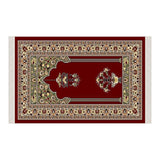 Red Carpet Soft Padded Prayer Rug | Cotton Layer Janamaz | Anti Slip Backing Bamboo Cotton Prayer Mat | Islamic Gifts