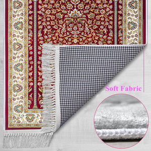 Flowers Of Baghdad Soft Padded Prayer Rug | Cotton Layer Janamaz | Anti Slip Backing Bamboo Cotton Prayer Mat | Islamic Gifts