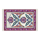 Lalezar Purple Soft Padded Prayer Rug | Cotton Layer Janamaz | Anti Slip Backing Bamboo Cotton Prayer Mat | Islamic Gifts