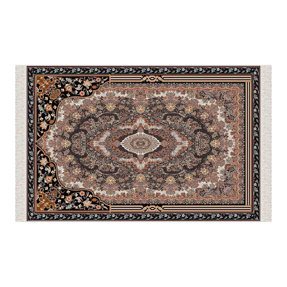 Turkmen Carpet Design Soft Padded Prayer Rug | Cotton Layer Janamaz | Anti Slip Backing Bamboo Cotton Prayer Mat | Islamic Gifts