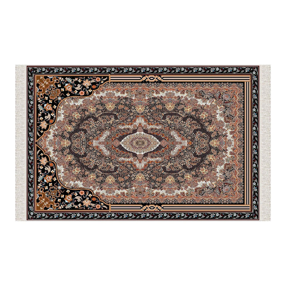 Turkmen Carpet Design Soft Padded Prayer Rug | Cotton Layer Janamaz | Anti Slip Backing Bamboo Cotton Prayer Mat | Islamic Gifts