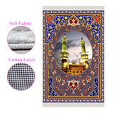 Masjid Al Haram Soft Padded Prayer Rug | Cotton Layer Janamaz | Anti Slip Backing Bamboo Cotton Prayer Mat | Islamic Gifts