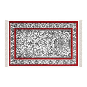 Mosaic Carpet Soft Padded Prayer Rug | Cotton Layer Janamaz | Anti Slip Backing Bamboo Cotton Prayer Mat | Islamic Gifts