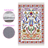 Ottoman Tulips Soft Padded Prayer Rug | Cotton Layer Janamaz | Anti Slip Backing Bamboo Cotton Prayer Mat | Islamic Gifts