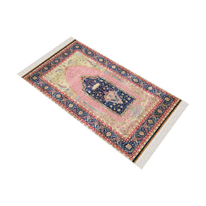 Pink Palace Chandelier Soft Padded Prayer Rug | Cotton Layer Janamaz | Anti Slip Backing Bamboo Cotton Prayer Mat | Islamic Gifts