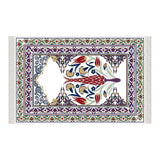 Tulip Era Soft Padded Prayer Rug | Cotton Layer Janamaz | Anti Slip Backing Bamboo Cotton Prayer Mat | Islamic Gifts