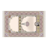 Flower Chandelier Soft Padded Prayer Rug | Cotton Layer Janamaz | Anti Slip Backing Bamboo Cotton Prayer Mat | Islamic Gifts