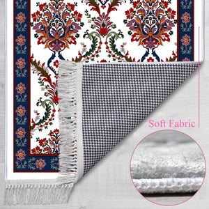 Clove Soft Padded Prayer Rug | Cotton Layer Janamaz | Anti Slip Backing Bamboo Cotton Prayer Mat | Islamic Gifts