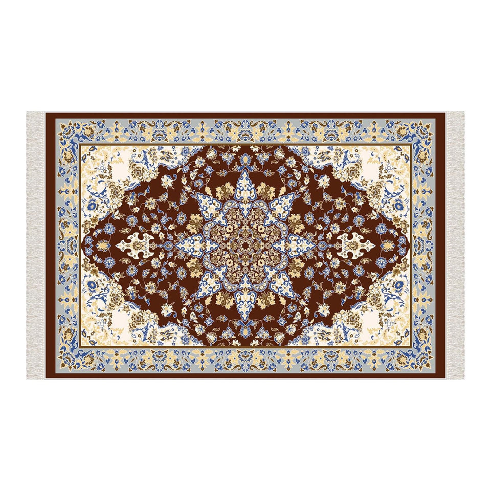 Siberian Bugloss Soft Padded Prayer Rug | Cotton Layer Janamaz | Anti Slip Backing Bamboo Cotton Prayer Mat | Islamic Gifts