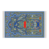 Flower Tiles Soft Padded Prayer Rug | Cotton Layer Janamaz | Anti Slip Backing Bamboo Cotton Prayer Mat | Islamic Gifts