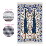 Pine Tree Soft Padded Prayer Rug | Cotton Layer Janamaz | Anti Slip Backing Bamboo Cotton Prayer Mat | Islamic Gifts