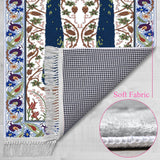 Pine Tree Soft Padded Prayer Rug | Cotton Layer Janamaz | Anti Slip Backing Bamboo Cotton Prayer Mat | Islamic Gifts