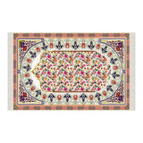 Mosaic Of Flowers Soft Padded Prayer Rug | Cotton Layer Janamaz | Anti Slip Backing Bamboo Cotton Prayer Mat | Islamic Gifts