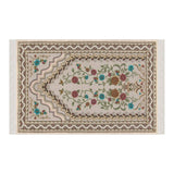 Wedding Bouquet Soft Padded Prayer Rug | Cotton Layer Janamaz | Anti Slip Backing Bamboo Cotton Prayer Mat | Islamic Gifts