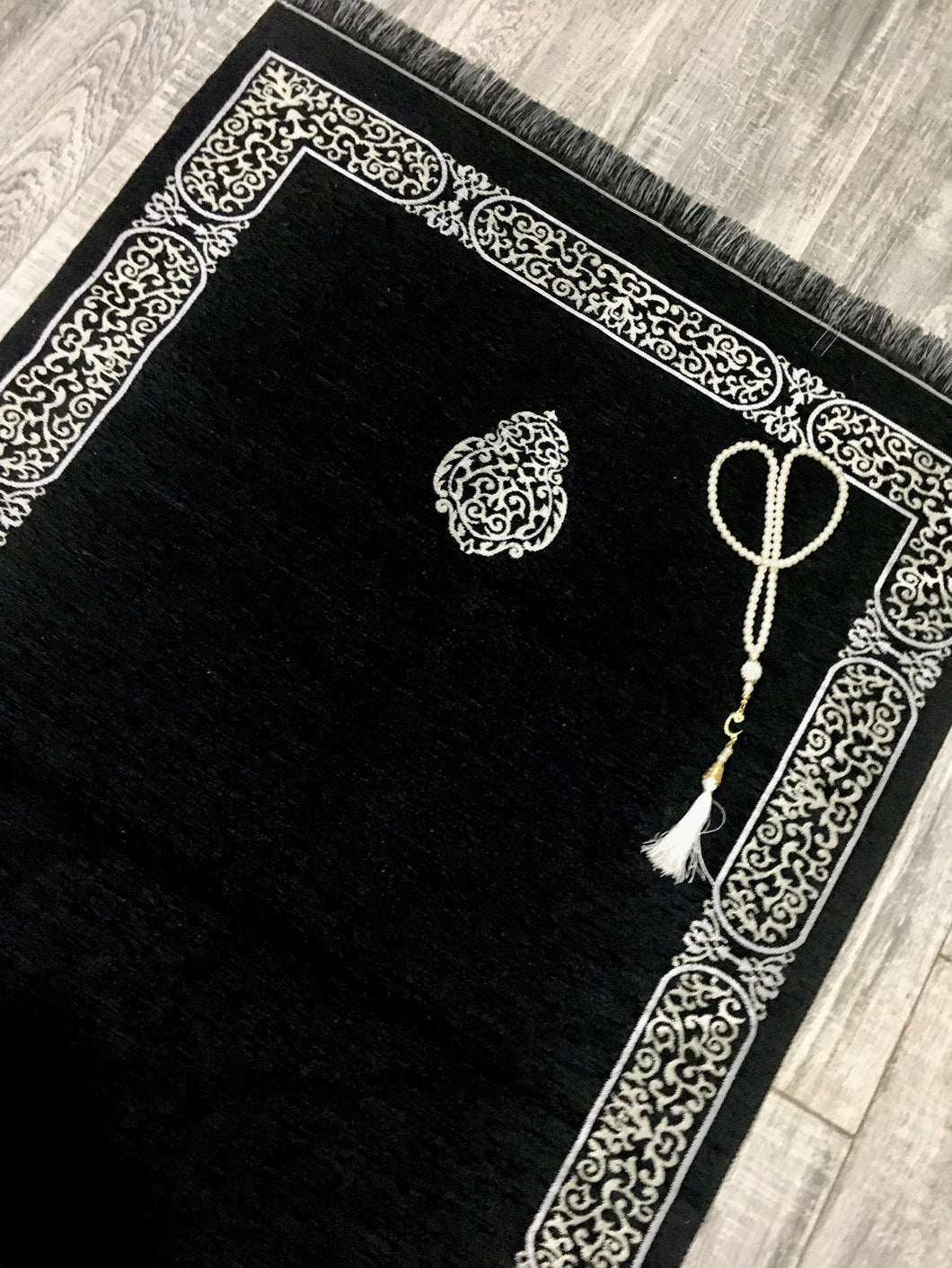 NEW Kaaba Kiswah Inspired Prayer Mat | Musallah | Masjid al Haram Sajjada | Prayer Rug | Janamaz