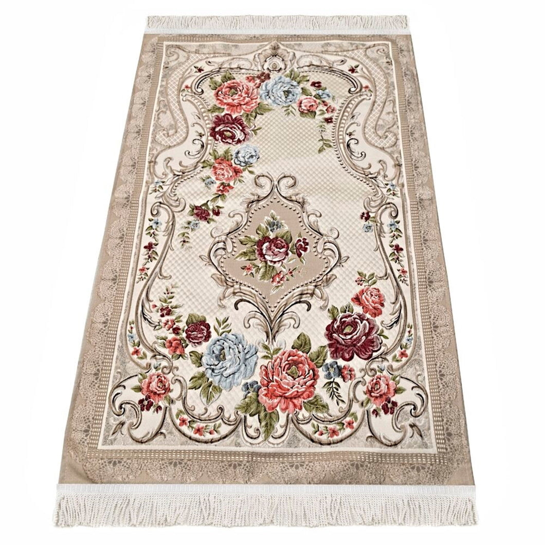Lux Prayer Mat with Bottom Layer, Wedding Gift, Anniversary Gift, Prayer Rug, Dowries Janamaz