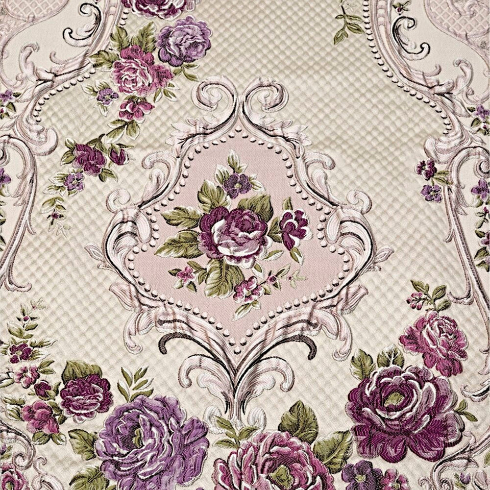 Lux Lilac Prayer Mat with Bottom Layer, Embossed Flowers, Wedding Gift, Anniversary Gift, Prayer Rug, Dowries Janamaz