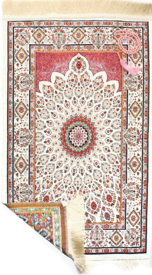 Children Prayer Rug, Prayer Mat, Prayer Mat with Tasbeeh, Prayer Rug,Muslim Janamaz,Bohemian Rug,Turkish Rug, Islamic Gift YSLM55