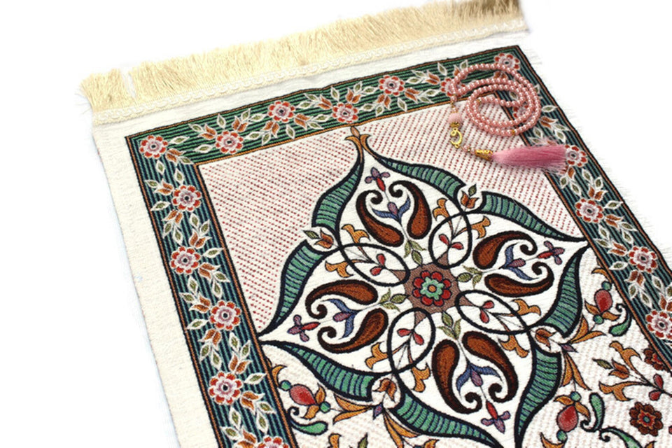 Children Prayer Rug,Prayer Mat, Prayer Mat with Tasbeeh, Prayer Rug,Muslim Janamaz,Bohemian Rug,Turkish Rug, Islamic Gift YSLM56