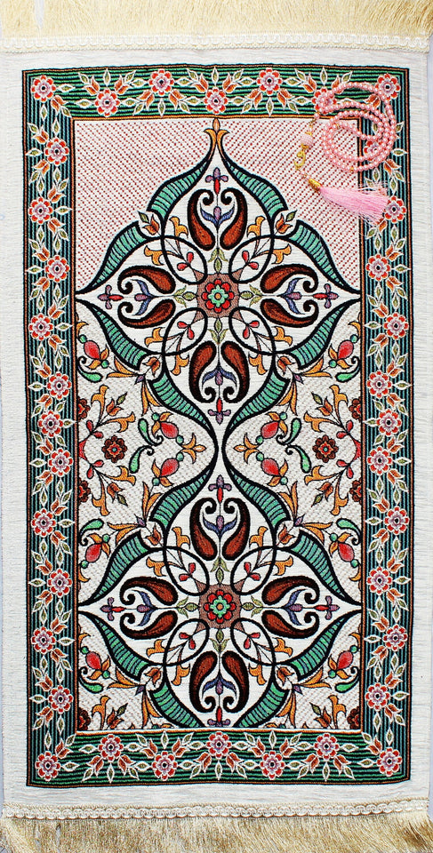 Children Prayer Rug,Prayer Mat, Prayer Mat with Tasbeeh, Prayer Rug,Muslim Janamaz,Bohemian Rug,Turkish Rug, Islamic Gift YSLM56