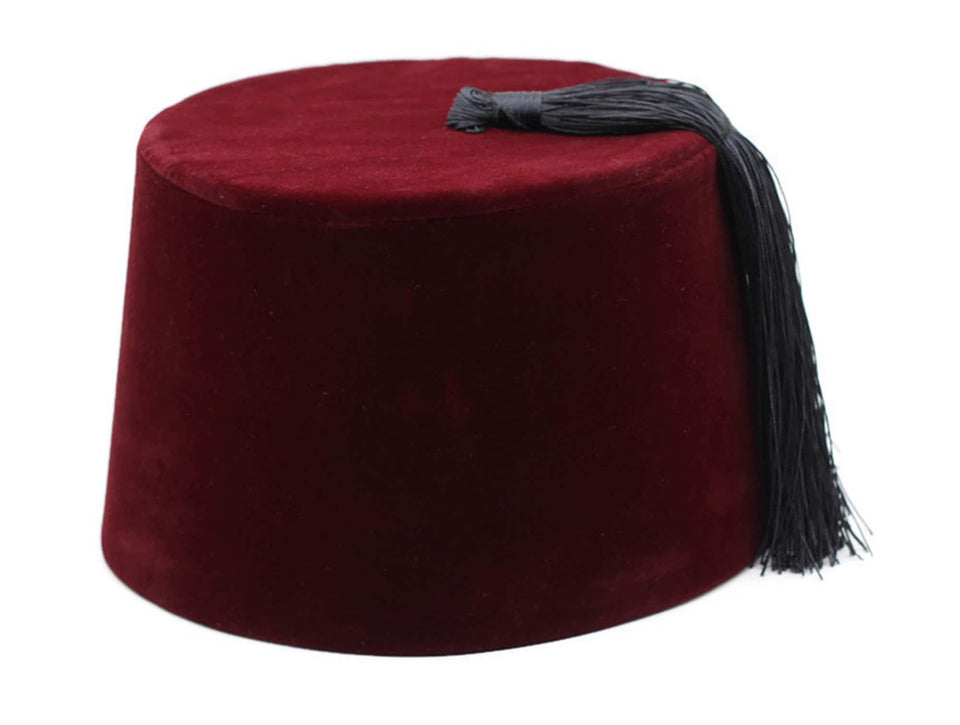 کلاه قرمزی قرمز ، فز تاربوش ، ترکی مصری ، لوازم جانبی صحنه و لباس دکوراسیون کلاه سیاه