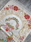 Lux Red Roses Prayer Mat | Dowries Prayer Rug | Wedding Gift | Prayer Rug with tasbih | Sajjada | Janamaz YSLM70 - islamicbazaar