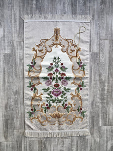 Lux Hunat Hatun Mosque Prayer Mat | Dowries Prayer Rug | Wedding Gift | Prayer Rug with tasbih | Sajjada | Janamaz YSLM71 - islamicbazaar