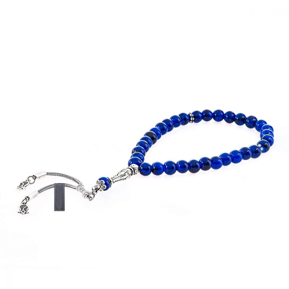 Blue Gift Set | Ramadan | Prayer mat | Navy Blue Box and Prayer Beads Set | Hajj Favors | PERSONALİZED GİFT| Islamic gift