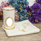 Personalized Cream Cylinder Islamic Gift Box | Special Gift | | 33 Bead Tasbih Set | Personalized Gift | Unique Gift AOL2