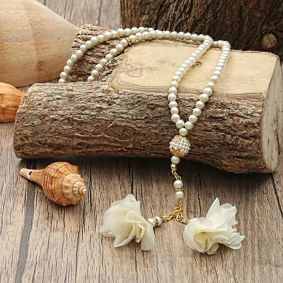 Personalized Cream Cylinder Islamic Gift Box | Special Gift | | 33 Bead Tasbih Set | Personalized Gift | Unique Gift AOL2